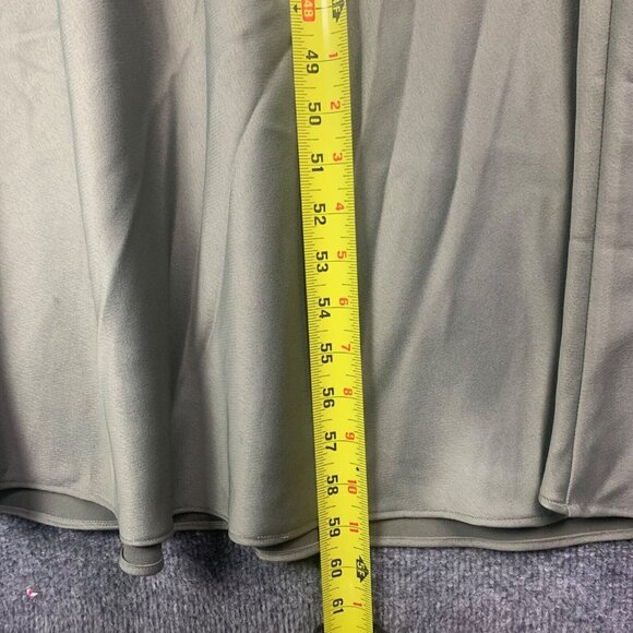 BHLDN Beckett Green Sage Sleeveless Maxi Dress Satin Gown Size 4 - Picture 10 of 12